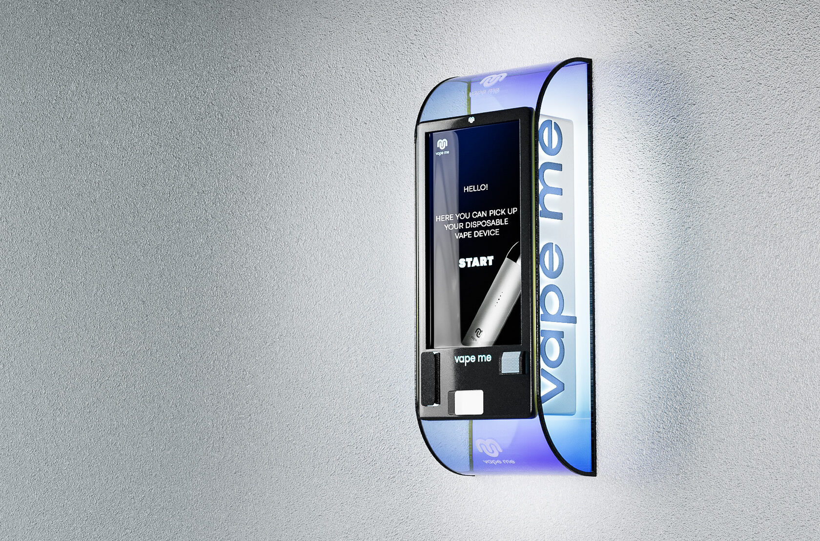 Wall disposable pods vending machine by Vape Me